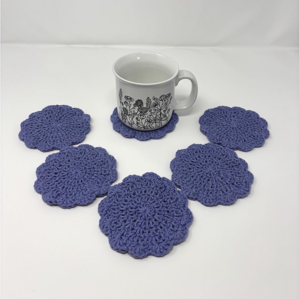 Iris Crochet Coasters (Set of 6)